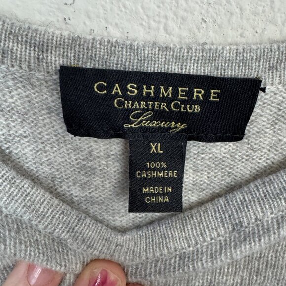 Charter Club Cashmere Crew Neck Sweater Women's XL - Picture 3 of 3